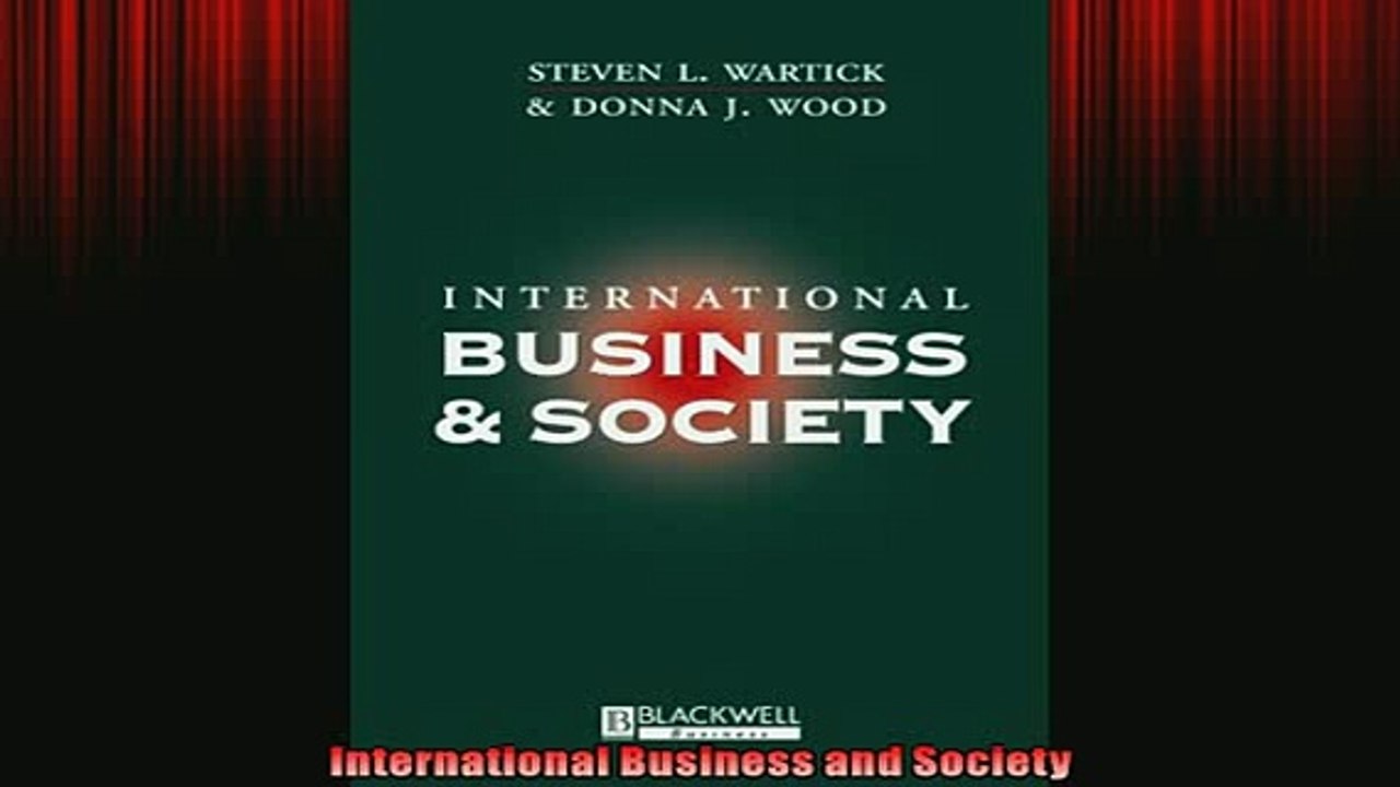 READ book  International Business and Society  FREE BOOOK ONLINE