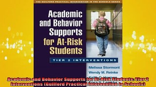 DOWNLOAD FREE Ebooks  Academic and Behavior Supports for AtRisk Students Tier 2 Interventions Guilford Full EBook