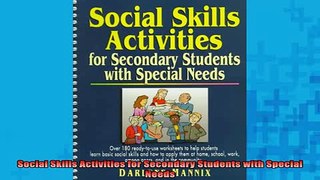 READ book  Social Skills Activities for Secondary Students with Special Needs Full Free