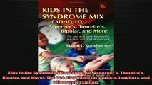 READ book  Kids in the Syndrome Mix of ADHD LD Aspergers Tourettes Bipolar and More The one stop Full EBook