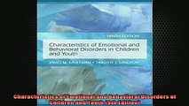 READ FREE FULL EBOOK DOWNLOAD  Characteristics of Emotional and Behavioral Disorders of Children and Youth 9th Edition Full Free