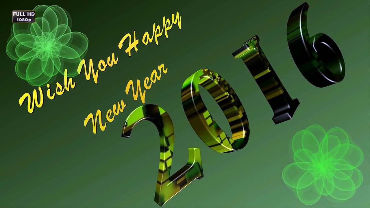 Happy New Year 2016 Happy New Year Greetings, Happy New Year Animation (Full HD)