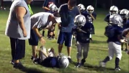 SOME SERIOUS PEE WEE FOOTBALL COLLISIONS