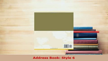 PDF  Address Book Style 6 Download Full Ebook