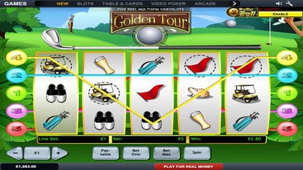 Golden Tour ilmainen kasino kolikkopeli Playtech Video Esikatselu