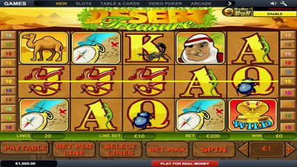 Desert Treasure II ilmainen kasino kolikkopeli Playtech Video Esikatselu