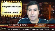 Sunday NFL Picks Point Spread Betting Odds Predictions 9-28-2014