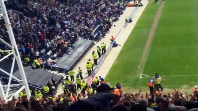 Leeds fan surfboarding down the crowd at Preston 07-05-2016 HD