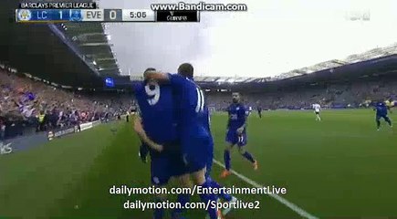 jamie vardy super goal leicester 1-0 everton