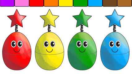 LEARN COLORS WITH FUN HAPPY SMILEY SURPRISE EGGS