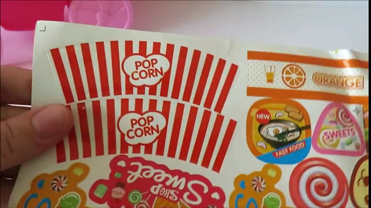 Toy ice cream cart learn colors names of foods lollipop candy chocolate strawberry ice cream kids to