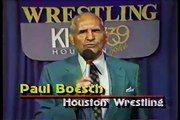 WWF Paul Boesch announces Houston/WWF working together (4-11-87)