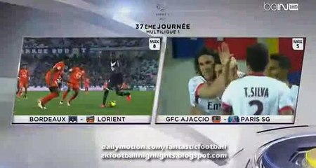 Edinson Cavani Goal - GFC Ajaccio 0-1 PSG - 07.05.2016