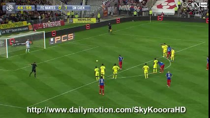 Andy Delort penalty But - FC Nantes 0-2 SM Caen Ligue 1 7.5.2016