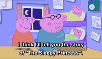 Learn english through cartoon | Peppa Pig w/ english subtitles | Episode 76: the sleepy princess
