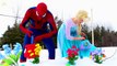 Spiderman & Frozen Elsa vs Venom! Giant Easter Egg Surprise! Superhero Fun in Real Life ) [HD, 720p]
