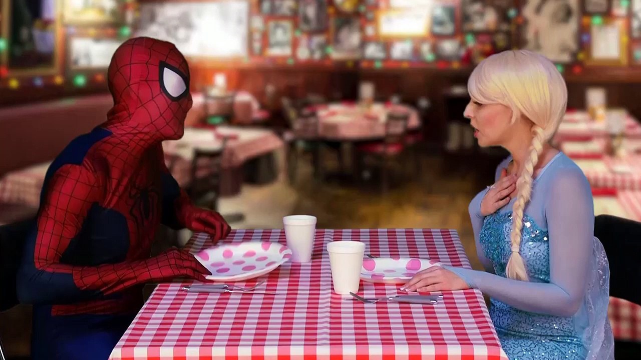Elsa Turns into Pink Spidergirl and Elsa & Spiderman Get Married In Real Life Frozen Anna & Kristoff
