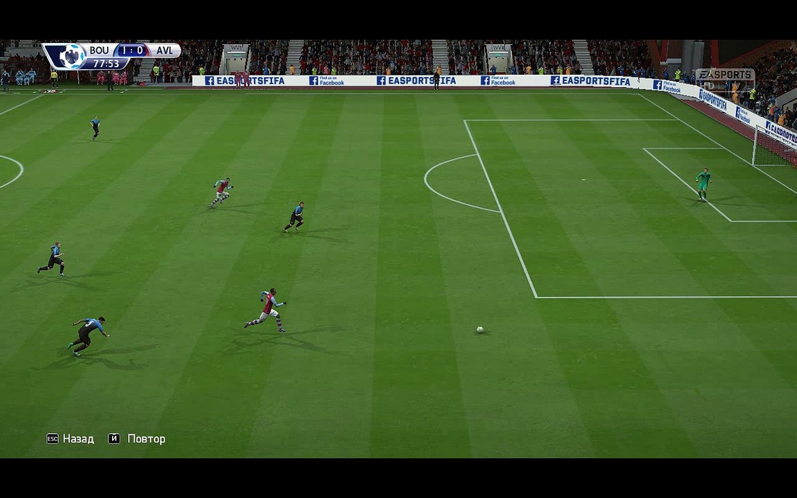 BPL 11 Тур. Борнмут - Астон Вилла 1:1. Ayew, 78'