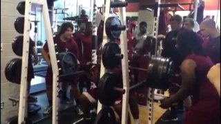 Troy Offensive Lineman Terrence Jones Squats 810 Pounds