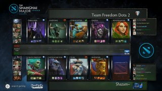 Shazam vs Team Freedom - Game 2 - Shanghai Major Qualifiers