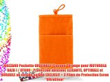 MUZZANO Pochette ORIGINALE Cocoon Orange pour MOTOROLA RAZR I / XT890 - Protection Antichoc