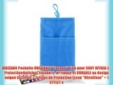 MUZZANO Pochette ORIGINALE Cocoon Bleu pour SONY XPERIA Z - Protection Antichoc ELEGANTE OPTIMALE