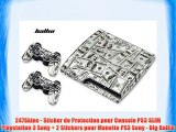 247Skins - Sticker de Protection pour Console PS3 SLIM Playstation 3 Sony + 2 Stickers pour