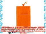 MUZZANO Pochette ORIGINALE Cocoon Orange pour SAMSUNG WAVE 3 / SGH S8600 - Protection Antichoc