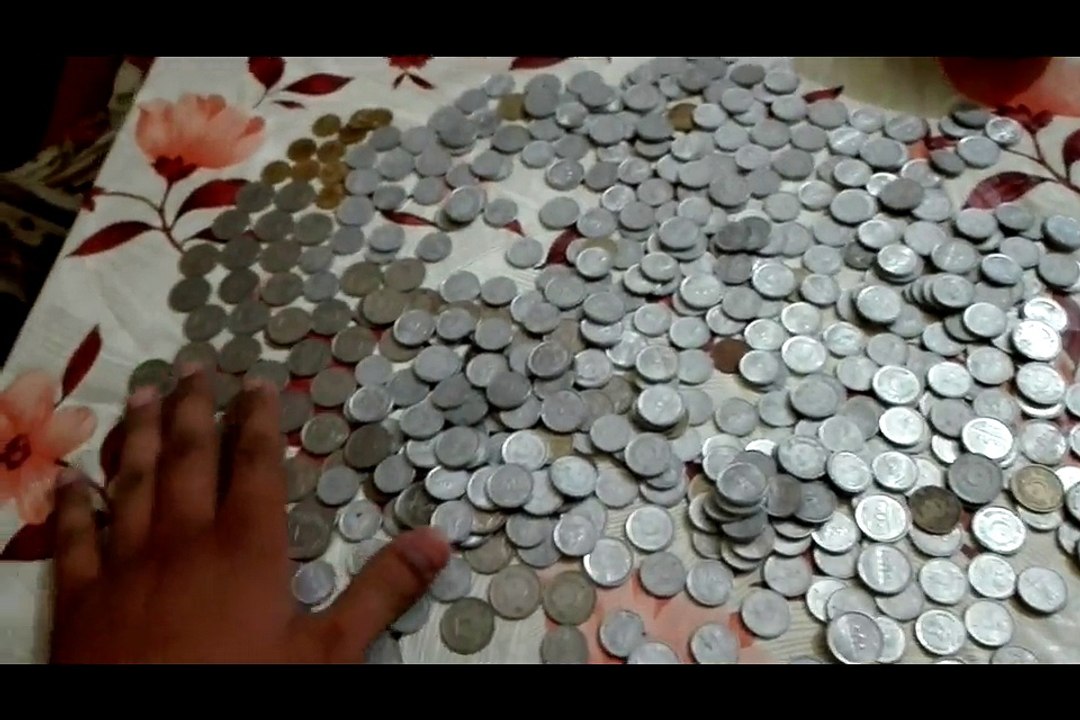 A guy showing his Collected Money!