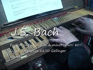 Ryan Layne Whitney (Bach: English Suite 2, Gigue) (on clavichord)