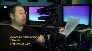 Shootout of the Mini Shotguns! RØDE VideoMic Pro VideoMic Sennheiser MKE400 Que Audio