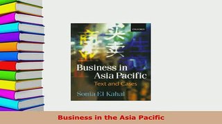 PDF  Business in the Asia Pacific  EBook