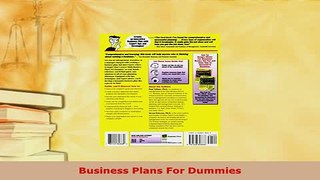 PDF  Business Plans For Dummies  Read Online