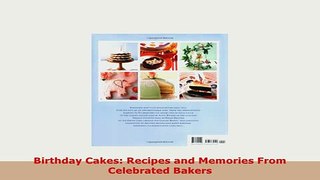 PDF  Birthday Cakes Recipes and Memories From Celebrated Bakers Ebook