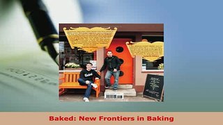 Download  Baked New Frontiers in Baking Free Books