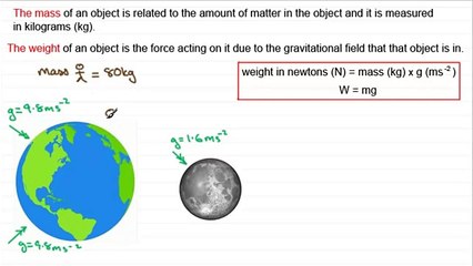 Mass and Weight Mechanics Lecture for Foundation