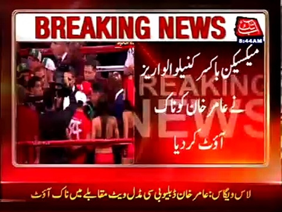 Las Vegas: Mexican boxer Canelo Alvarez Knock Amir Khan out.