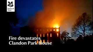 Clandon Park House devastated by fire