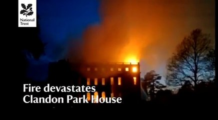 Clandon Park House devastated by fire