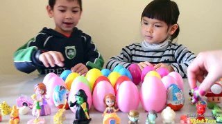 50 ( Kinder ) Surprise Eggs Unboxing Disney Princess Hello Kitty Transformers Many Surpris