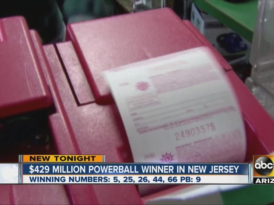 Winning Powerball jackpot ticket sold in New Jersey
