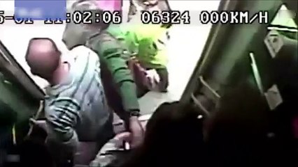 Shocking moment bus has to be evacuated due to sick driver