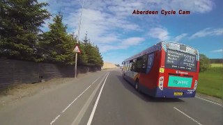 Stagecoach Bus SV12CZJ Honks, reads notes, tries to film me on his mobile A944 Aberdeen