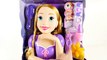 Cabeza de Estilo Rapunzel Disney Princesas  Cambio de Color Sombras Pintalabios y Uñas