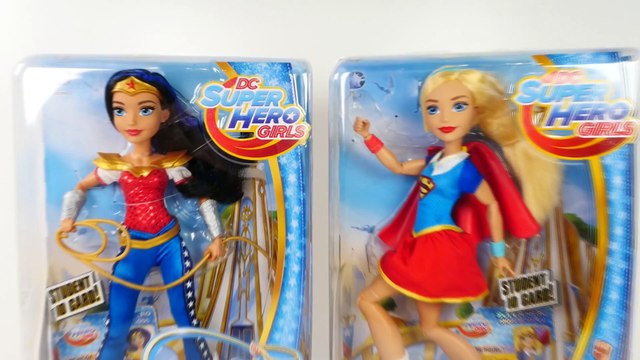 DC Super Hero Girls Dolls WONDER WOMAN & SUPERGIRL _ Girl SUPERHERO Action Figures Opening Video