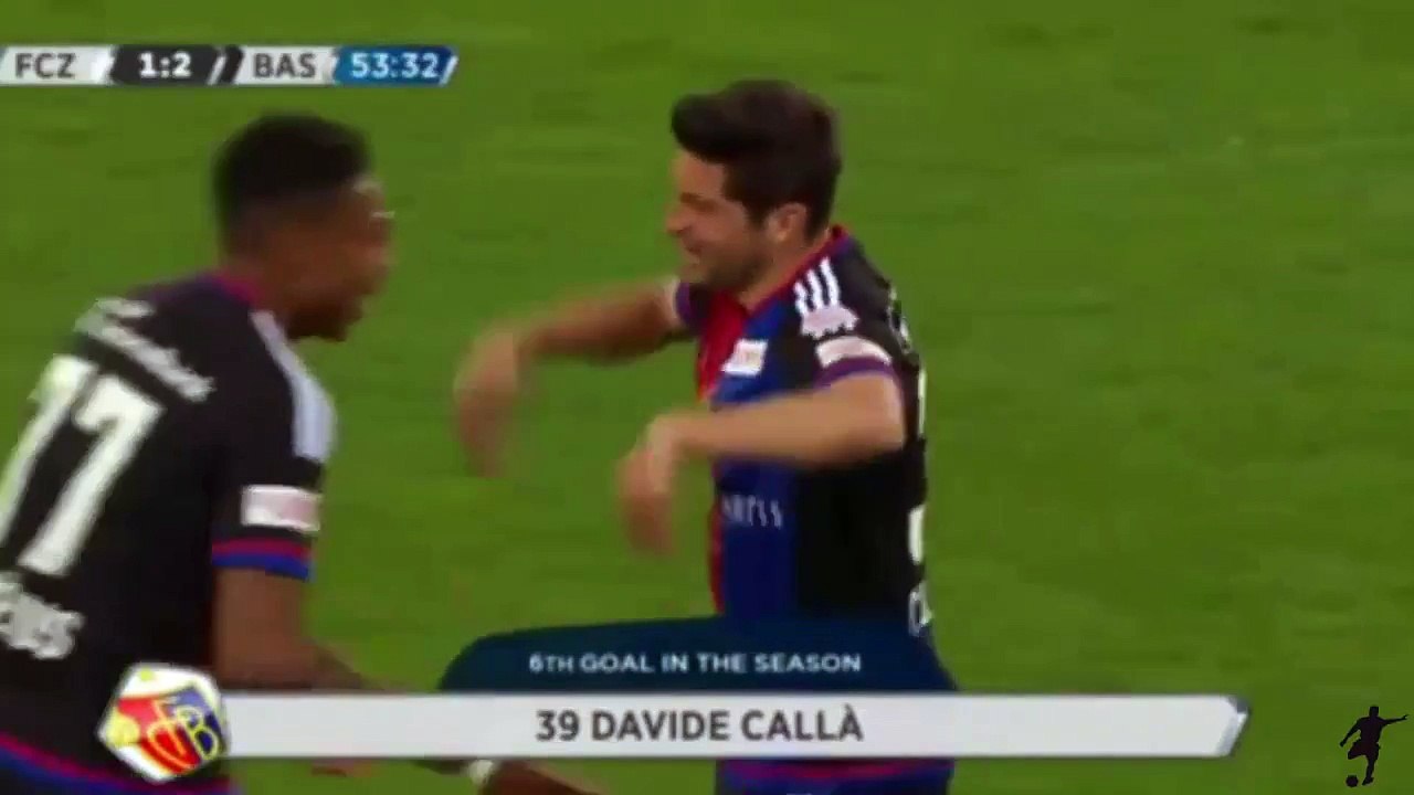 FC Zurich 2-3 FC Basel   Davide Calla FANTASTIC Goal   Swiss Super League 07-05-2016 HD