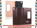 Pdncase Huawei P7 Coque Étui Housse en Cuir Véritable Flip Case Support Auto Sleep/Wake up