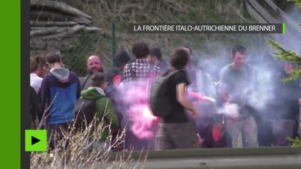 Скачать видео: Au Brenner, des affrontements éclatent entre police et manifestants pro-réfugiés