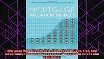best book  Mortgage Valuation Models Embedded Options Risk and Uncertainty Financial Management