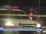 Phoenix police investigating crash involving pedestrian